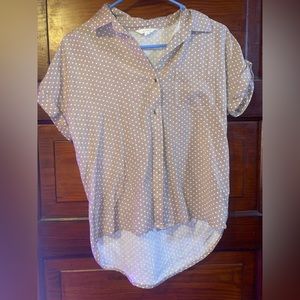 NWOT SIM & SAM Pink Polka-dot Button Down